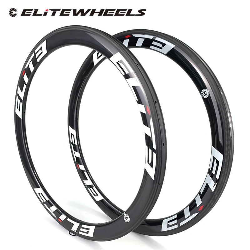 ELITEWHEELS 700c углеродный обод 50 мм бескамерная покрышка трубчатая UD Глянцевая