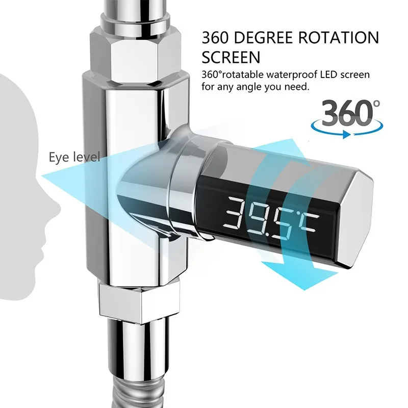 Светодиодный термометр для душа гигрометр терморегулятор температуры воды