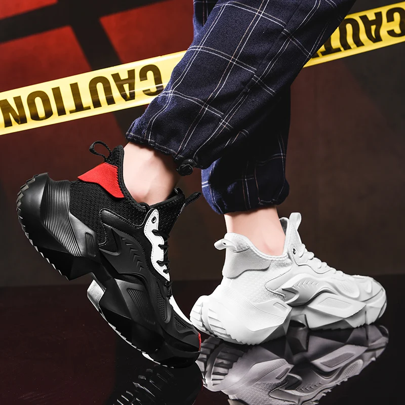 Мужские кроссовки для бега R.xjian черные дышащие большой размер 46 мужская