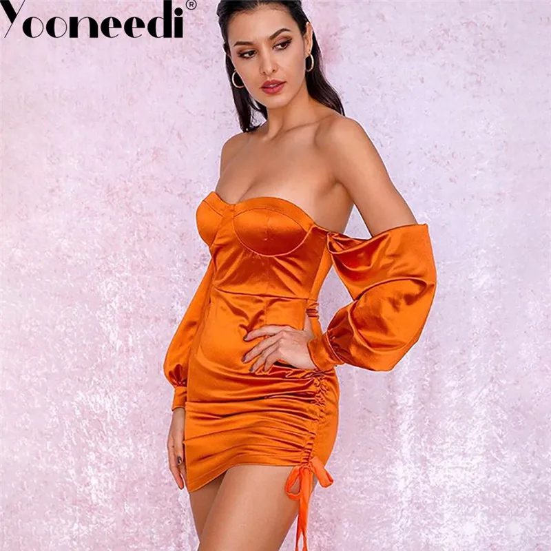 Yooneedi/2019 модное дизайнерское сексуальное женское платье высокого качества 4 цвета