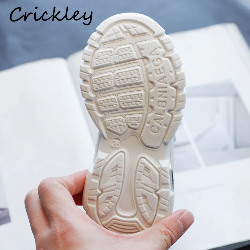 

Fashion Mesh Patchwork Sneakers Kids Spring Autumn Hook Loop Boy Shoes Anti Slip Girls Running Shoes Children's Sport Shoes