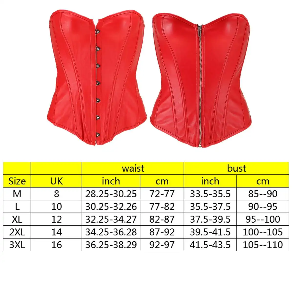 

Women's sexy corset bustiers Red Steampunk Corset Gothic Shaper Bustier Slim Body Shaper Steel Busk Boned Waist Trainer