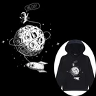Prajna космос, НЛО теплопередача для одежды печатная земля термонаклейки хиппи Переводные аппликации полосы аксессуары