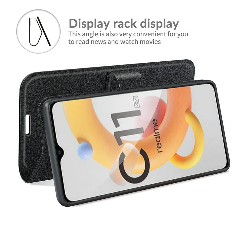 for realme c11 2021 rmx3231 c11 rmx2185 wallet phone case flip leather cover capa etui fundas free global shipping