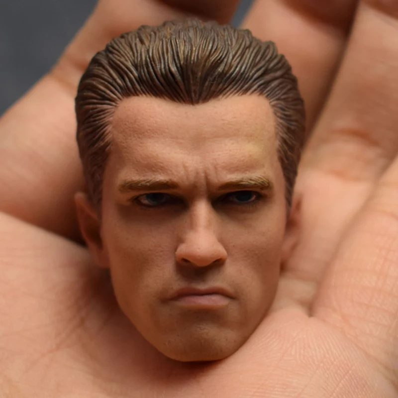 Collectible 1/6 Scale Arnold Schwarzenegger Head Sculpt with Glasses Carving Model Terminator 2 T800 For 12&quot Action Figure | Игрушки и