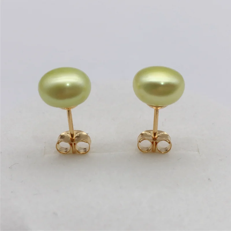 

New natural freshwater pearls wholesale 10pcs multicolor stud earrings Tibetan silver