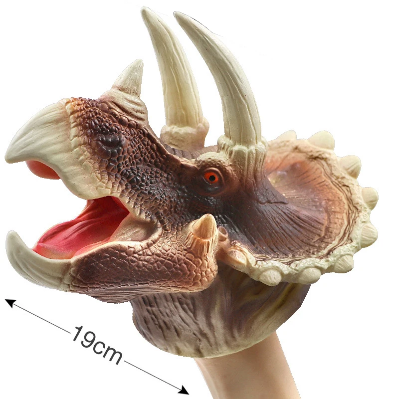 

Soft Rubber Dinosaur Hand Puppet Gloves Toy Simulation Animal Head Model Dinosaur Doll Toy Figures Children's Gift Dropshipping