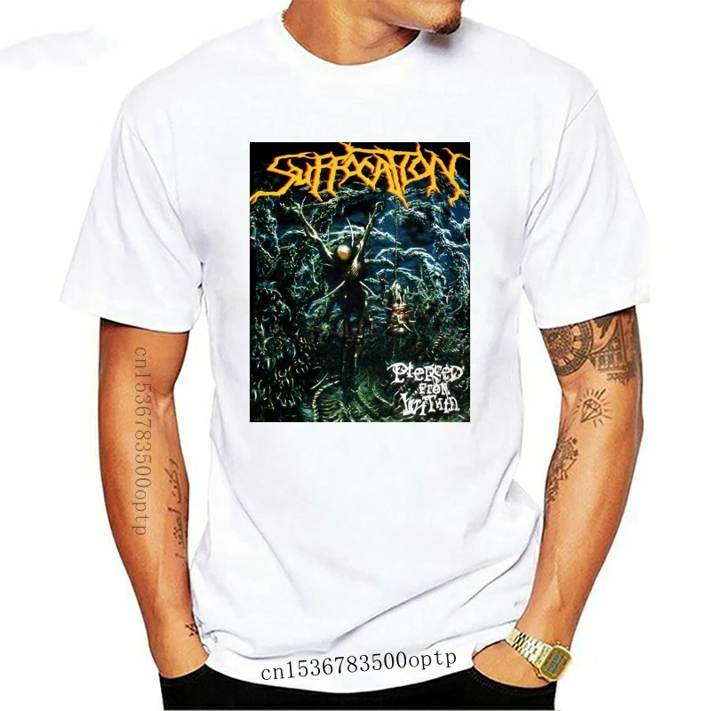 Mans Unique Cotton Short Sleeves O-neck T Shirt Suffocation ( Pierced From Within ) Men's T-shirt