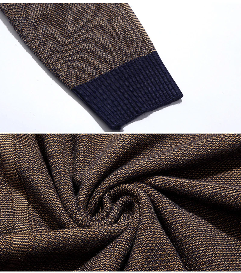

2019 Autumn Casual Men's Sweater V-Neck Striped Slim Fit Knittwear Fashion Clothing Stitching Color Khaki Green Pull Homme J759