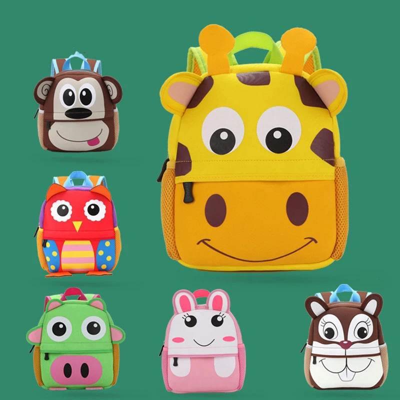 Детские школьные сумки милый мультфильм животных детский сад рюкзак Воздухопроницаемый Легковесный детей путешествия