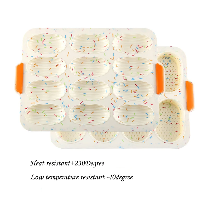 

Whosales Food Grade Silicone Cake Mould High Quality Non-slip Madeleine Toast Cookie Muffin Baking Mould Bakeware Kitchen Tools