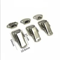 20PCS cabinet box lock bolt lock buckle 27*12mm iron buckle, suitable for sliding door and window furniture hardware carpentry
