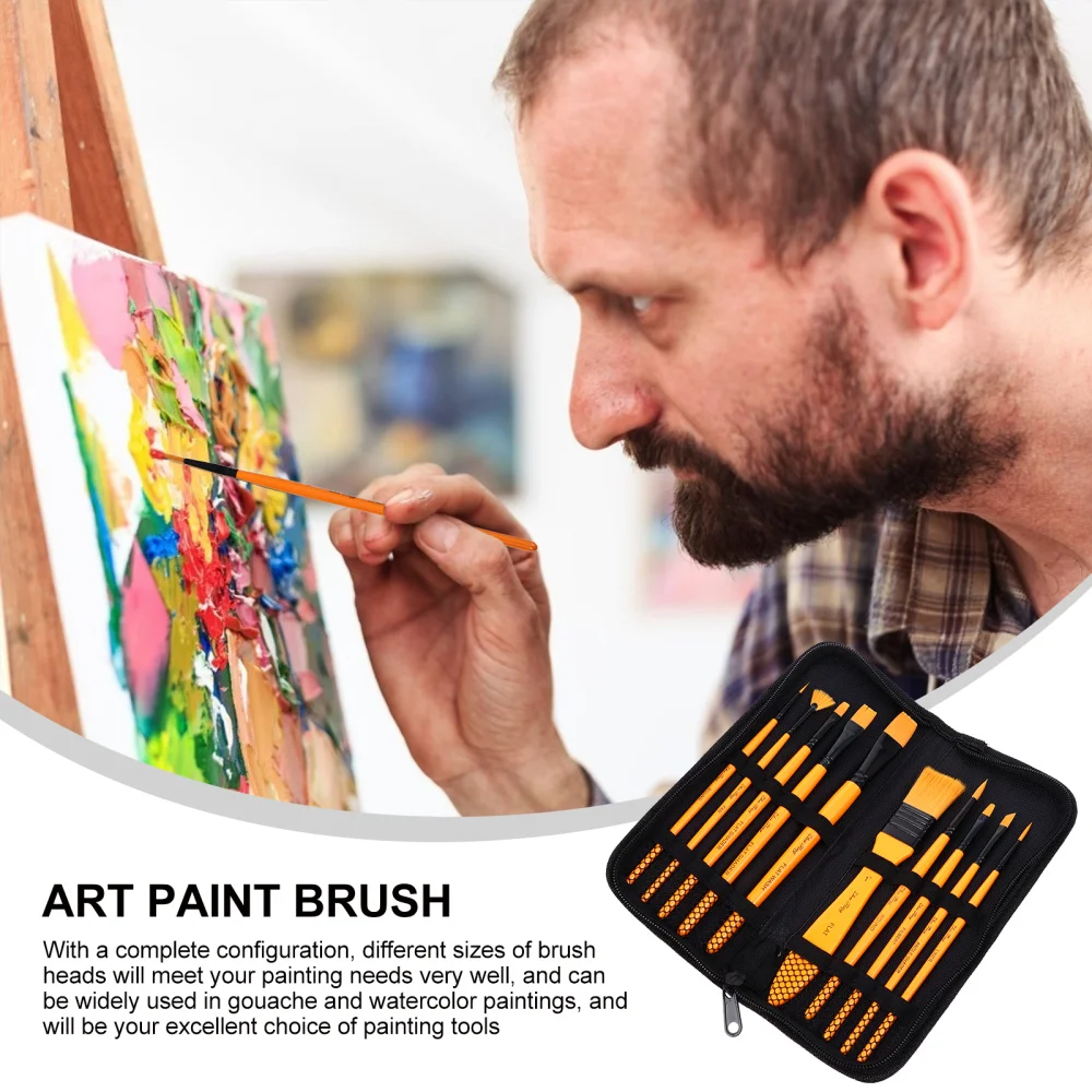 

10pcs Professional Short Handle Watercolor Paint Brushes Watercolor Brush Set