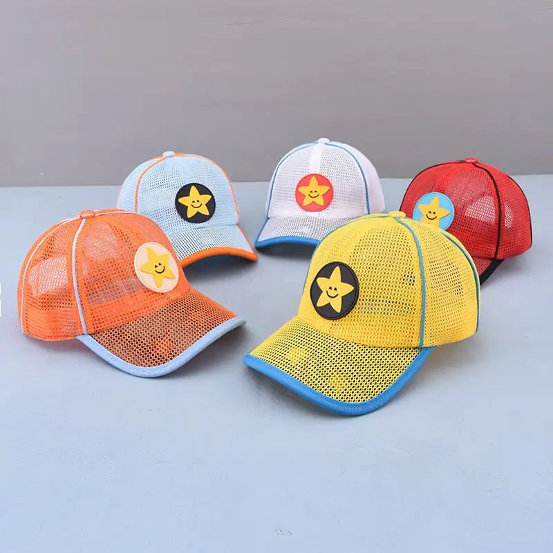

Spring Summer Cotton Star Mesh Cotton Casquette Baseball Cap Adjustable Snapback Hats for Child Boy and Girl 107