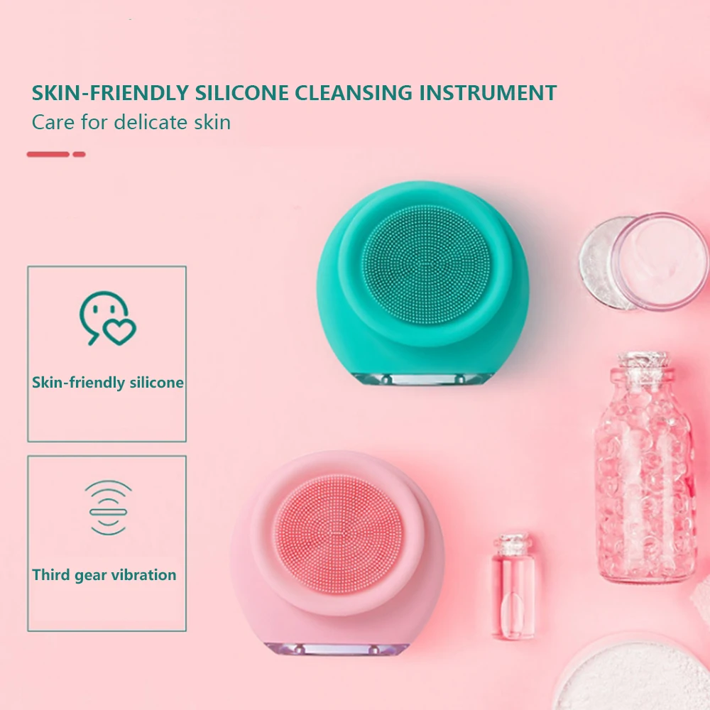 Электрическая щетка для чистки лица массажные инструменты силиконовая уход за