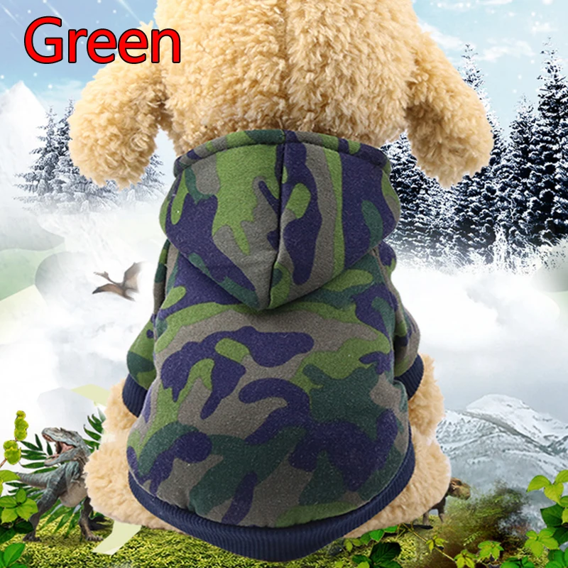 Камуфляжная хлопковая толстовка для домашних животных пальто модный костюм