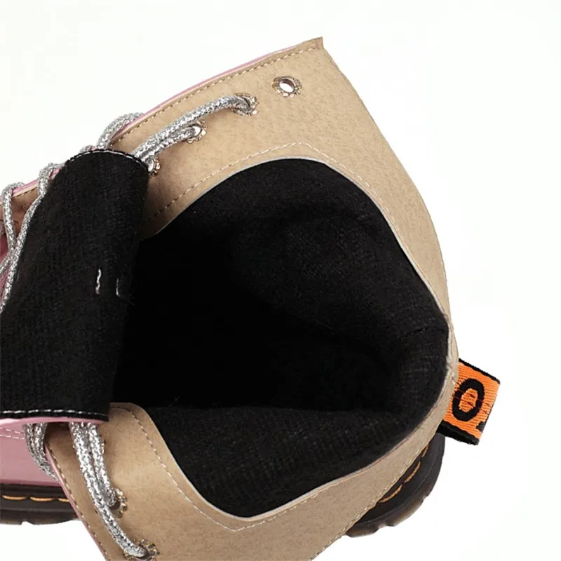 

6 Color Women Ankle Boots Green Pink Low Heels Lace Up Riding Knight Military Boots 2020 Shoes Plus Size 35-42