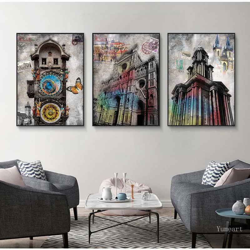 Современные европейские лондонские настенные художественные Ландшафтные