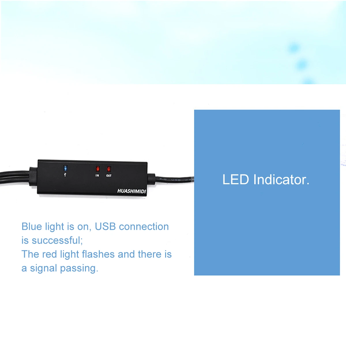 2 м midi-usb Кабель-адаптер высокоскоростной встроенный MIDI интерфейс конвертер для ПК и музыкальной клавиатуры шнур с индикаторным светом