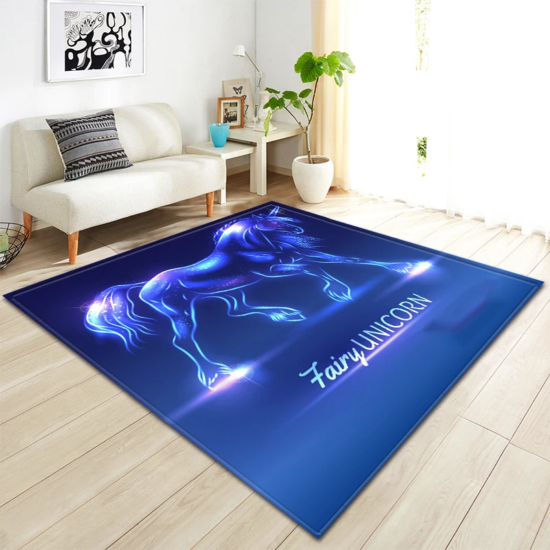 

Dreamy Unicorn Printed Carpet Flannel Soft Area Rugs Home Textile Children Room Floor Mat Bedroom Living Room Carpets