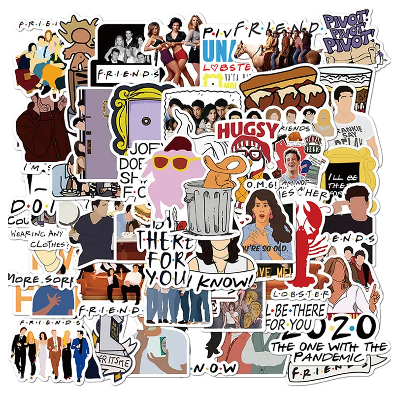 Забавный мультяшный Стикеры для друзей ноутбука чемодана скейтборда гитары