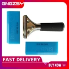 Резиновые лезвия Bluemax, нескользящая ручка из нержавеющей стали для очистки автомобильного стекла, стеклоочиститель, скребок для льда B13B + B02