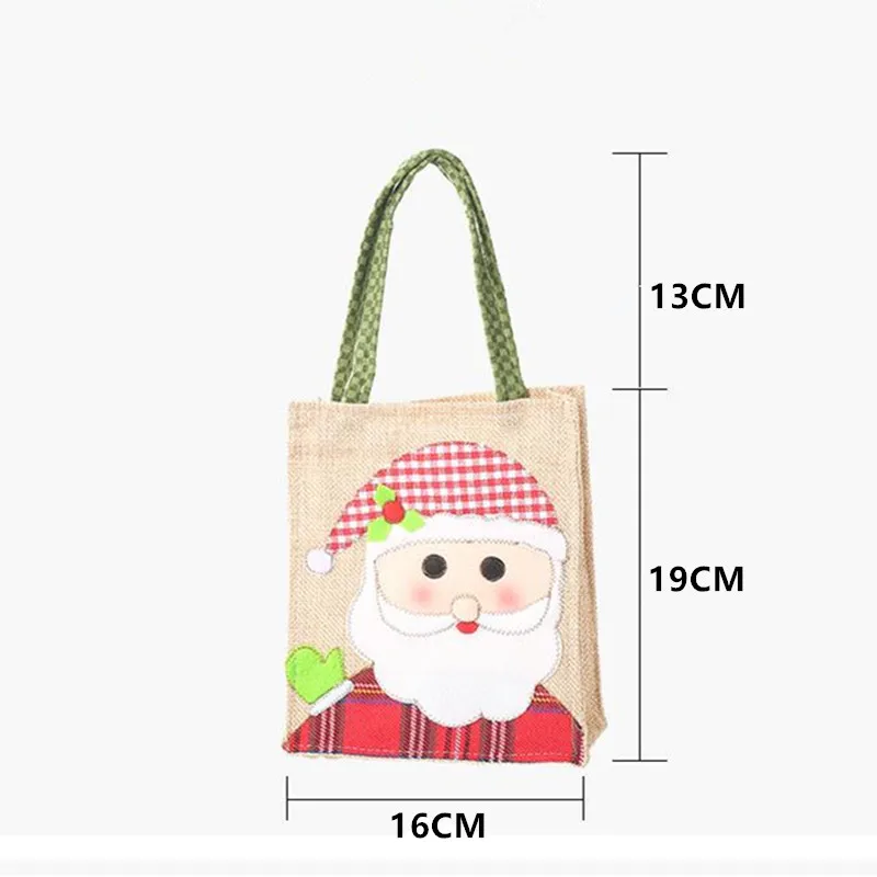 Santa Sacks Bags Candy Dragee Apple Handles for Gift Christmas Decorations Home New Year 2021 Presents Women Bag 2020 | Дом и сад