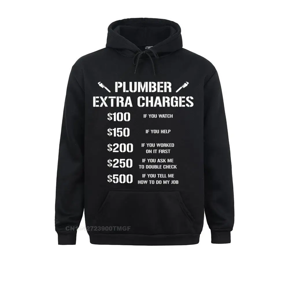 Summer Funny Plumber Oversized Hoodie Plumber Extra Charges Tee Men Sweatshirts New Fashion Punk Long Sleeve Hoodies Clothes