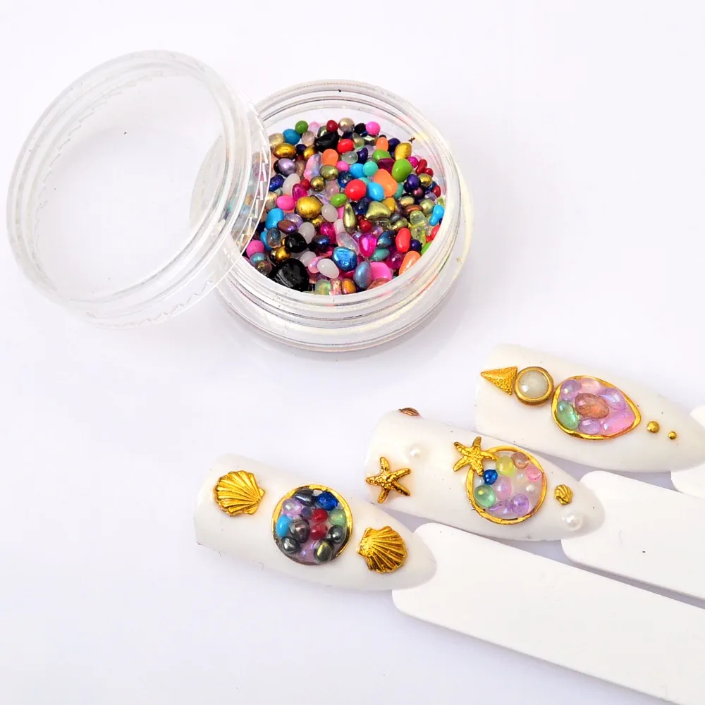 1 коробка естественный неправильной формы камень для дизайна ногтей украшения