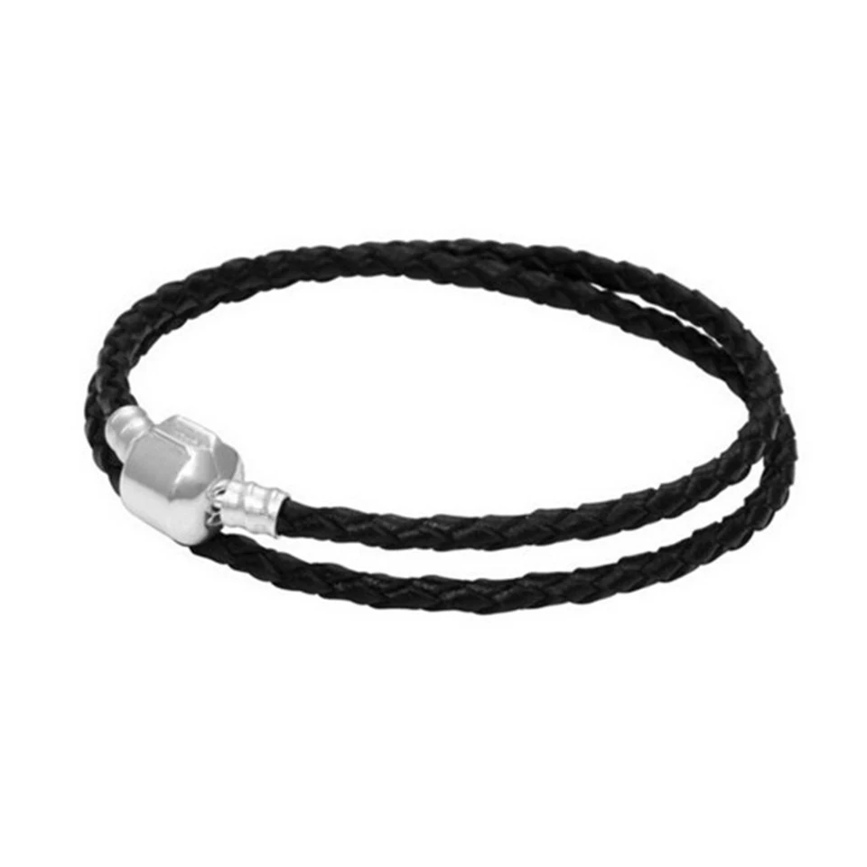 2020 NEW 925 Sterling Silver Bracelet charm Fashion Jewelry leather Men and women-class DIY bradsFashion | Украшения и аксессуары