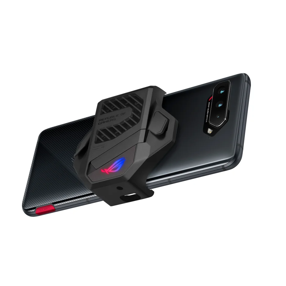 Verkaufen ASUS ROG AeroActive Kühler 5 Lüfter Für ASUS ROG 5 Gaming Handy Kühler Fan Mit Halter LED Beleuchtung Zubehör