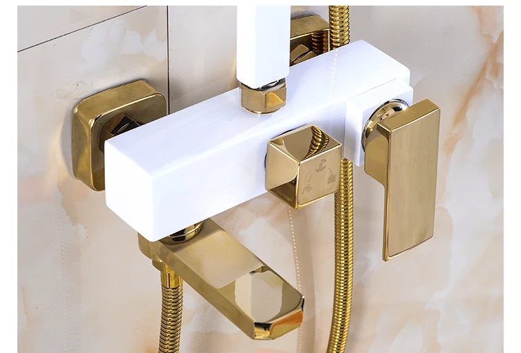 Роскошный белый набор для душа лучшие смесители с дождевой насадкой смеситель