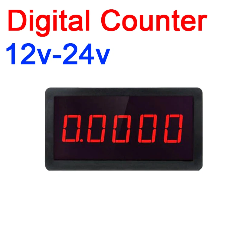 

0.56" LED Digital Punch Counter 5 Digit Electronic Counter DC 12V 24V Count 0-99999 display Up Plus Totalizer panel meter new