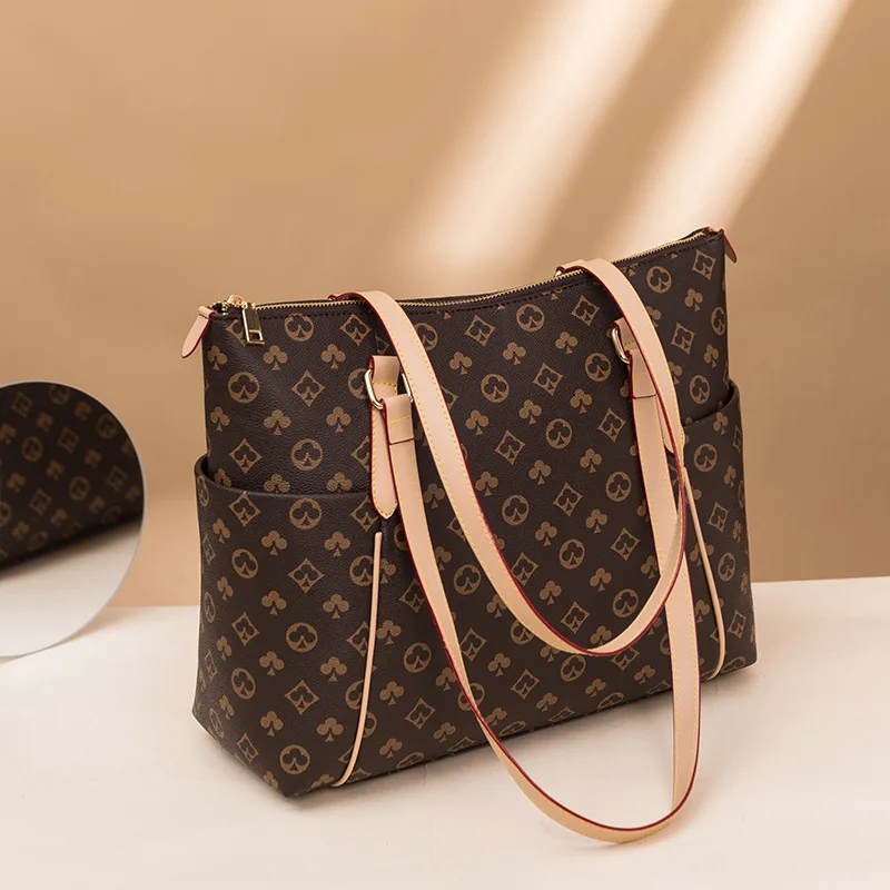 

Larger Capacity Totes for Women 2021 Luxury Designer Handbags Vintage Geometric Prints Single Shoulder Bags Ladies Party Bags Cc