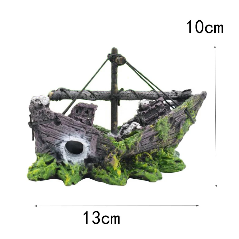 

Fish Tank Landscaping Pirate Ships Resin Ship Decorations Suitable for Aquarium Fish Ships JDH88