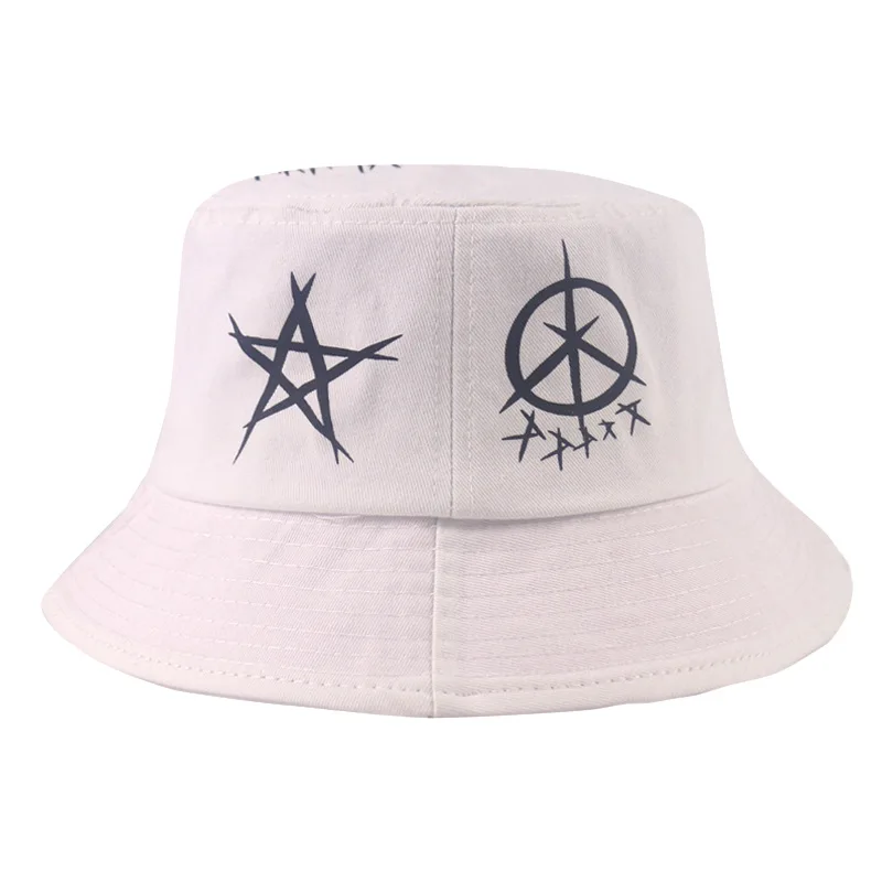 

Fashionable Men Women Star Bucket Hat Hip Hop Fisherman Hats Embroidery Cotton Outdoor Summer Casual Visor Bucket Caps