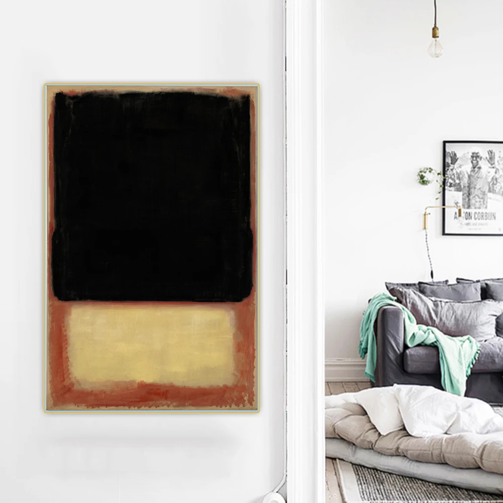 

Citon Mark Rothko《No.7(Dark Over Light)》Canvas Art Oil Painting Abstract Painting Decorative Picture Wall Decor Home Decoration