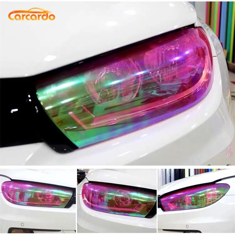 Carcardo 30 см x 200 Цвет изменения автомобилей головной светильник хвост оттенок
