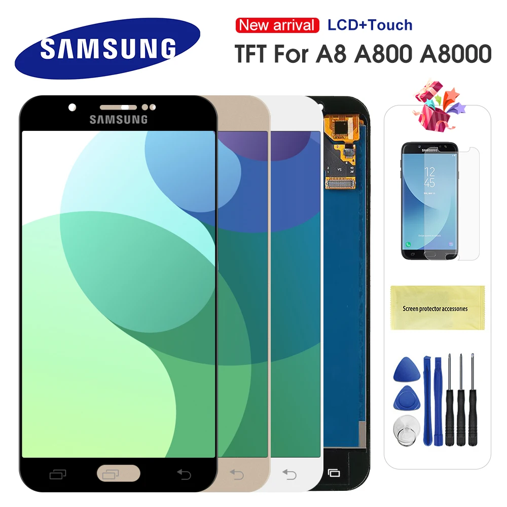 ЖК дисплей с регулируемой яркостью для Samsung Galaxy A8 2015 A800 сенсорный экран цифровым
