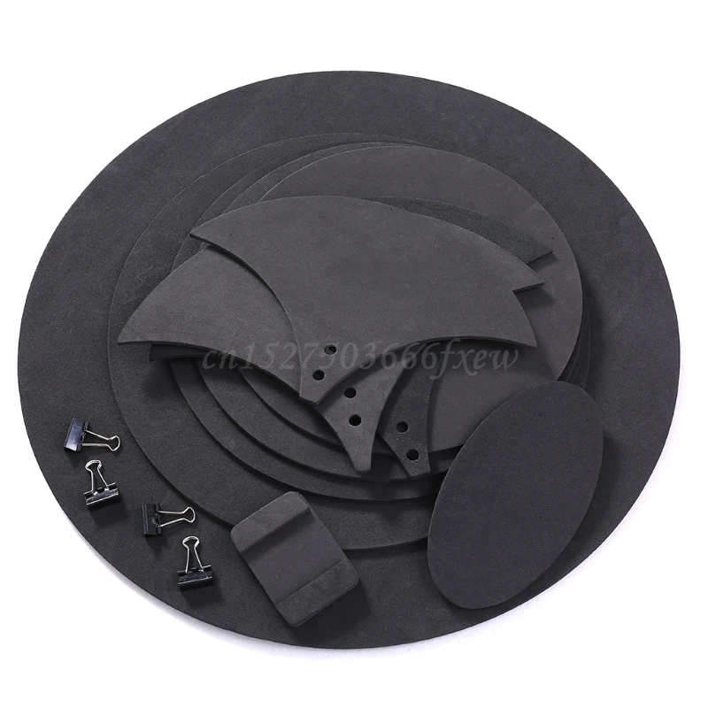 

10pcs Bass Snare Drum Sound Off Mute Silencer Drumming Rubber Practice Pad Set