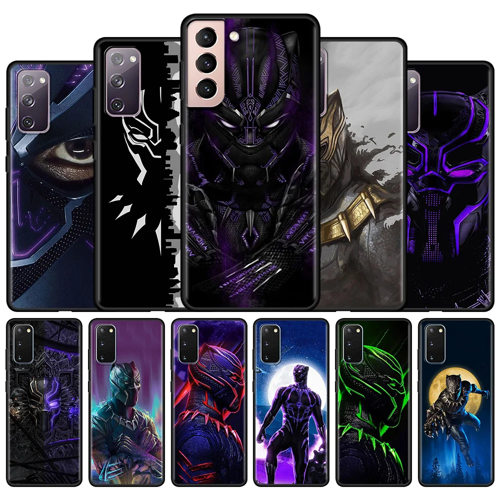 

Black Panther Varanda Case for Samsung Galaxy S20 FE S21 Ultra S10 Lite S9 S10e S8 Plus S7 Edge A51 A12 Black Soft Phone Cover
