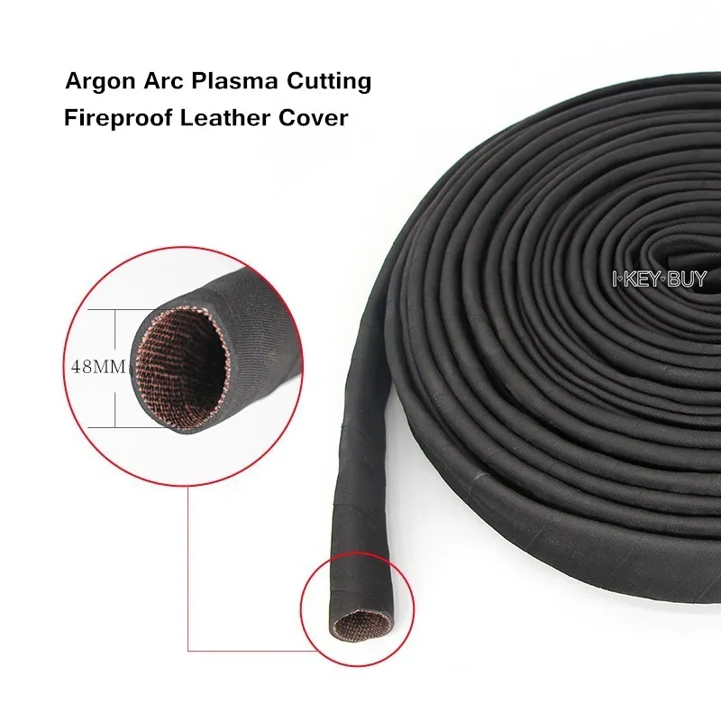 6.5 Meters 48mm  Argon  Welding Plasma Cutting Gun Fireproof Flame Retardant Rubber Wear-resistant Protective Cloth Cover