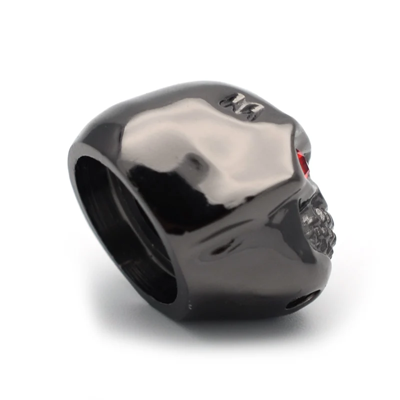 glänzende metall schädel kopf control knöpfe für elektrische gitarre töpfe tone volume control knöpfetasten schwarzchr
