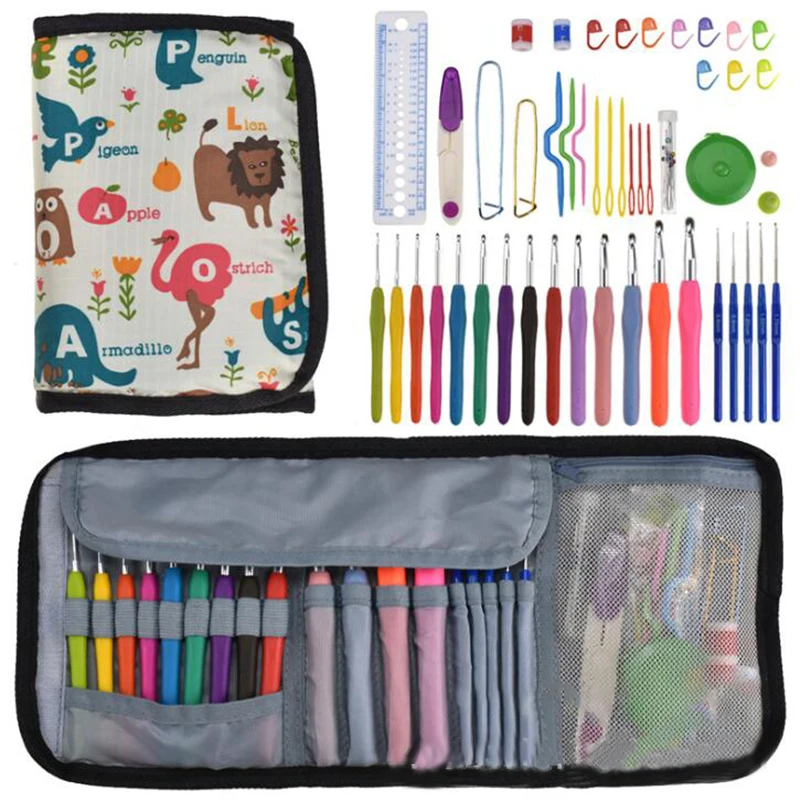 Набор крючков для вязания 5 видов игла рукоделия ножницы маркеры шитья