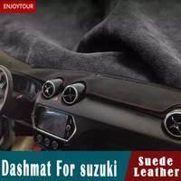 for suzuki jimny vitara escudo ciaz sx4 s cross alto suede leather dashmat dashboard covers pad dash mat carpet car accessories