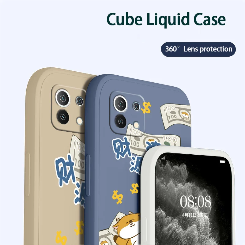 

Money Bull Phone Case For Xiaomi Mi 11 10T 10T Pro 10 S lite Ultra 9T 9 8 Note 10 Pro Poco F3 F2pro X2 Liquid Silicone Cover
