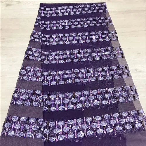 

2019 Embroidered sequins Laces Fabric African sequins Lace Fabric Bridal High Quality French Tulle Lace Fabric JYOC021