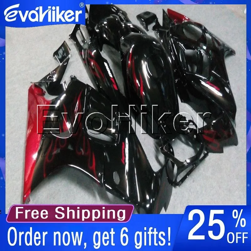 

Изготовленный На Заказ обтекатель для мотоцикла CBR600F3 1995-1996 пластиковый чехол для мотоцикла с красным пламенем + подарки