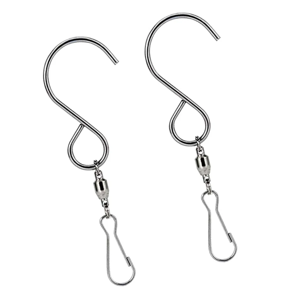 

2Pcs Swivel Hooks Clips for Hanging Wind Spinners Wind Chimes Rotating 360 Degrees for Lightweight Items
