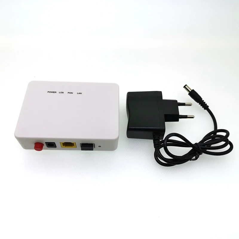 10 шт. XPON волоконное устройство для пользователя сбоку ONU 1GE GPON EPON 1 порт с оптическим сетевым блоком и оптическим сетевым окончанием 1G RJ45 OLT 1,25G Gpon набор микросхем для ZTE включает источник питания - Цвет: WITH power supply